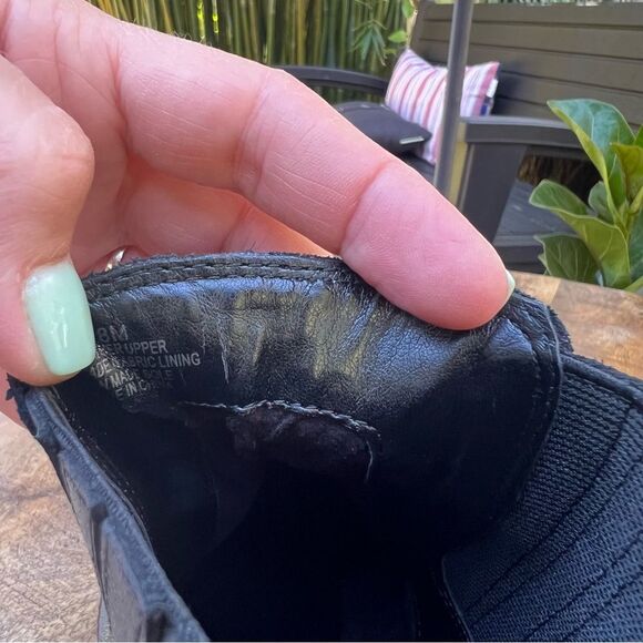 GIANNI BINI Black Leather Ankle Boots 💗 size 8 - Picture 9 of 10